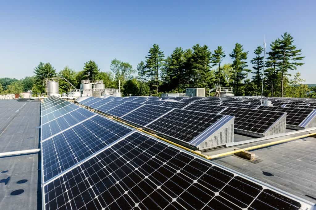 array of solar panels